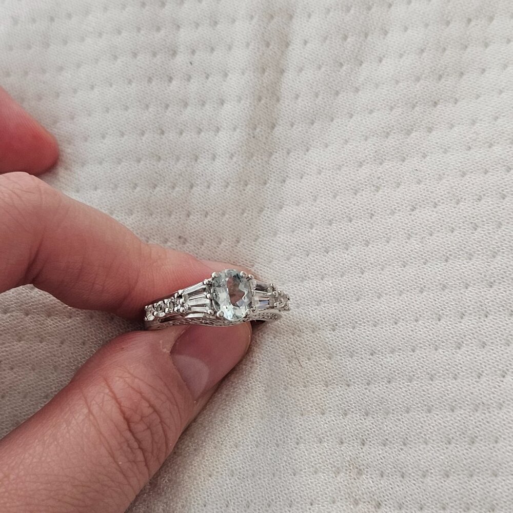 Blue topaz ring